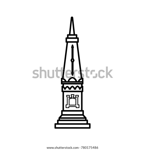 jogja monument icon outline stock vector royalty free 780175486 https www shutterstock com image vector jogja monument icon outline 780175486