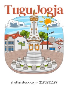 Jogja Monument in Vector Illustration