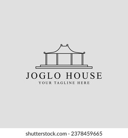 Jog-lo house line art logo vector symbol template icon graphic illustration design