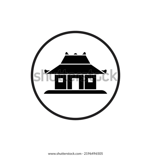 Joglo Traditional House Logo Icon Traditional Stock Vector (royalty 