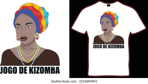 jogo de kizomba t-shirt design. african t-shirt design.