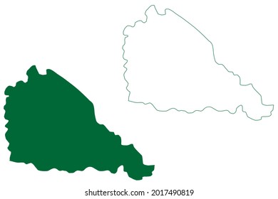 Jogulamba Gadwal district (Telangana State, Republic of India) map vector illustration, scribble sketch Jogulamba Gadwal map