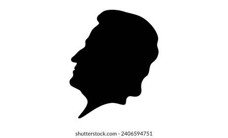 Johann Georg Ritter von Zimmermann, schwarz, einzelne Silhouette