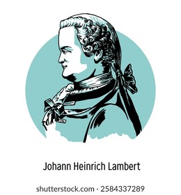 Johann Heinrich Lambert was a German physicist, physician, philosopher, mathematician and astronomer, one of the forerunners of non-Euclidean geometry. Hand drawn vector illustration