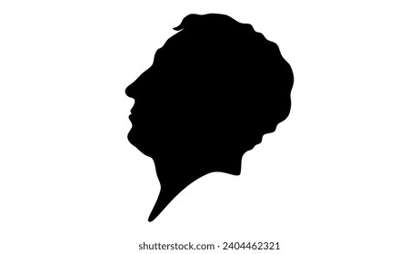 Johann Joachim Winckelmann , black isolated silhouette