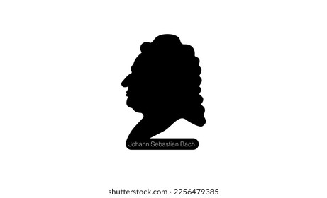 Johann Sebastian Bach silhouette high quality vector