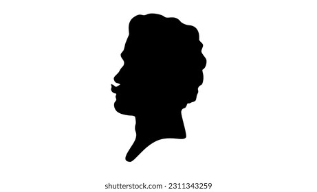  Johann Strauß II Silhouette, hochwertiger Vektorgrafik