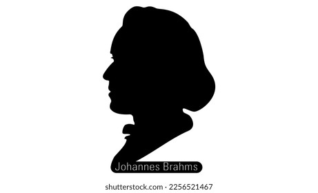 Johannes Brahms silhouette high quality vector