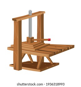 Johannes Gutenberg printing press cartoon printing machine