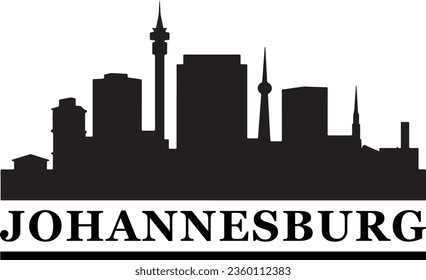 Johannesburg City Skyline Vector Graphic