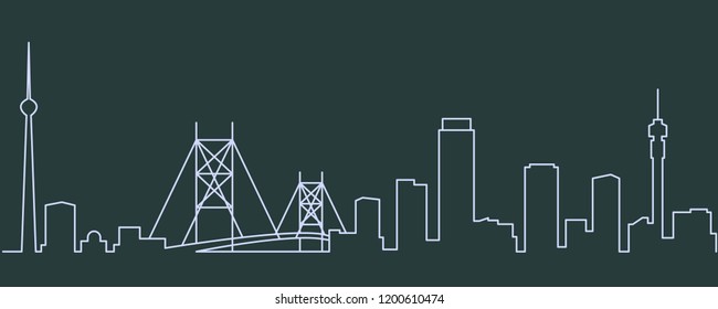 Johannesburg Single Line Skyline