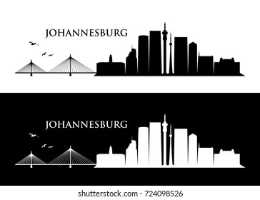 Johannesburg skyline - South Africa - vector illustration