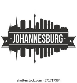 Johannesburg Skyline Stamp Silhouette City Design Vector Art