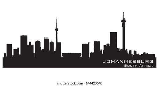 Johannesburg, South Africa skyline. Detailed silhouette. Vector illustration