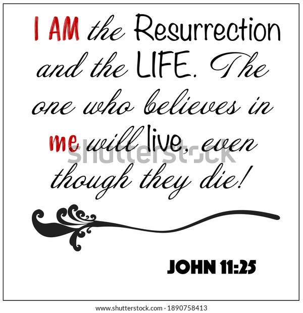 John 1125 Resurrection Life Christian Easter Stock Vector Royalty Free 1890758413 Shutterstock