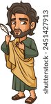 John the Apostle vector illustration