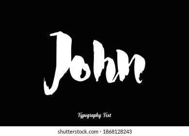 John Bold Typography Male Name Text On Black Background 
