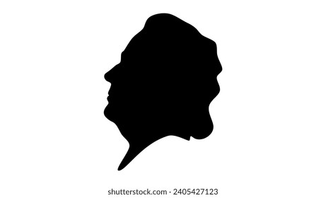 John Bright, black isolated silhouette