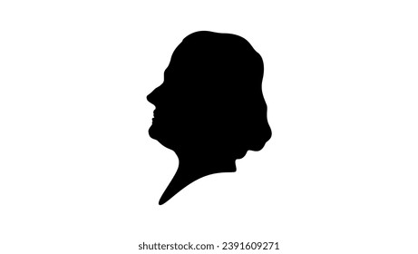 John Bunyan silhouette, hochwertiger Vektorgrafik