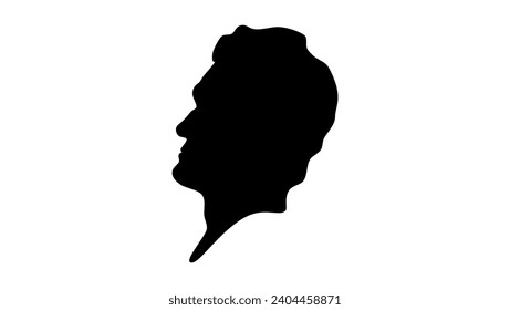 John Caldwell Calhoun, black isolated silhouette