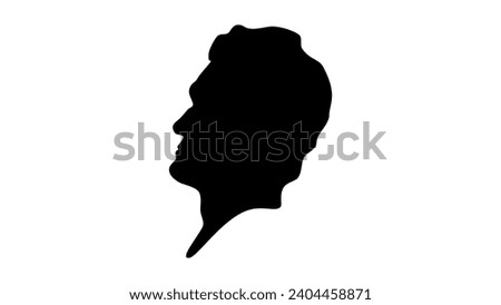 John Caldwell Calhoun, black isolated silhouette