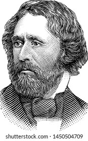 John Charles Fremont, vintage illustration