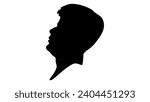  John F. Kennedy, black isolated silhouette