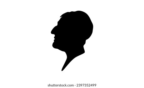  John Henry Newman, black isolated silhouette