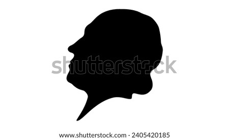 John Hunter (surgeon), black isolated silhouette