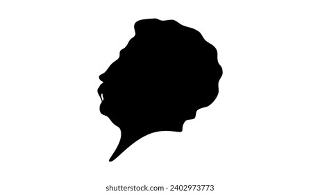 John III Sobieski, black isolated silhouette