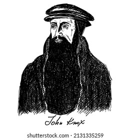 John Knox (1513-1572) was a Scottish minister, theologian, and writer who was a leader of the country's Reformation. He is the founder of the Presbyterian Church of Scotland. Christian figure.