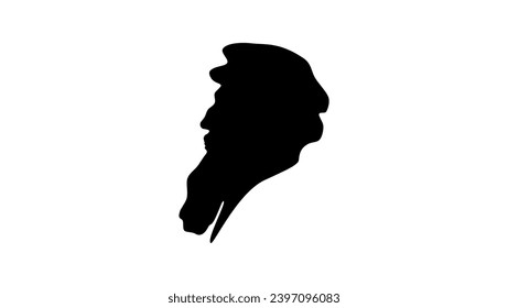 John Knox, black isolated silhouette