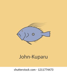 john kuparu 2 colored line icon. Simple purple and gray element illustration. john kuparu concept outline symbol design from fish set