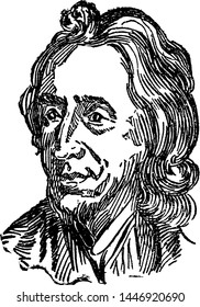 John Locke, vintage engraved illustration