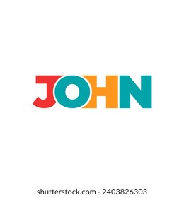 JOHN name lettering typhography text illustration vector svg