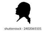  John Paul Jones, black isolated silhouette