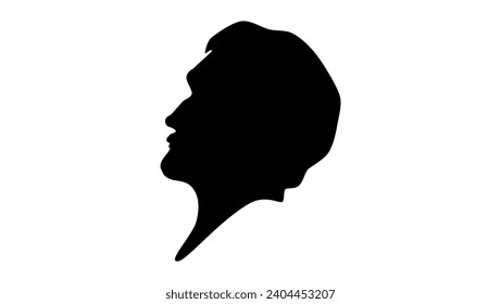  John Pendleton Kennedy, black isolated silhouette