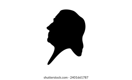 John Ray, black isolated silhouette