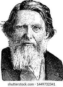 John Ruskin, vintage engraved illustration