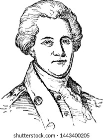 John Sevier, Vintage Engraved Illustration