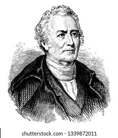 John Trumbull 1756 to 1843 he was an American artist during the period of the American revolutionary war vintage line drawing or engraving illustration