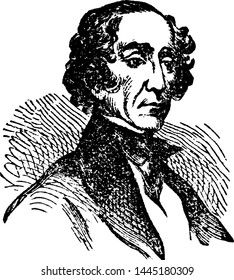 John Tyler, vintage engraved illustration