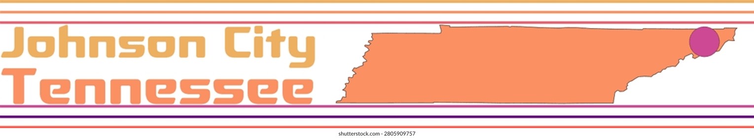 Johnson City Tennessee City Marked On Map