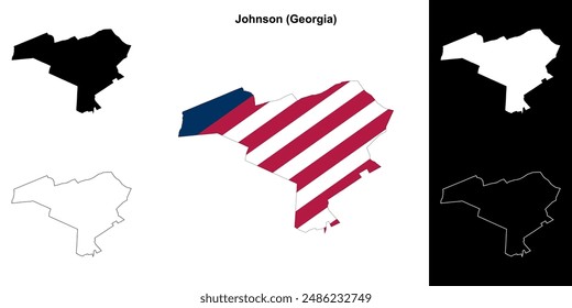 Johnson County (Georgia) outline map set