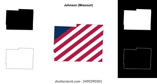 Johnson County (Missouri) outline map set