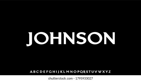 Johnson, sans serif elegant vintage font vector alphabet typeset