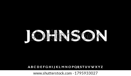 Johnson, sans serif elegant vintage font vector alphabet typeset