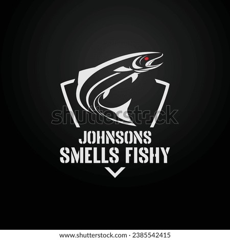 Johnsons Smells Fishy logo design in vector