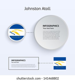 Johnston Atoll Country Set of Banners on gray background for Infographic and Presentation. Vector illustration.