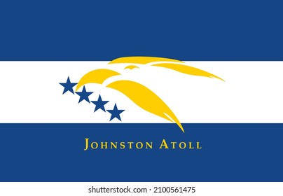 Johnston Atoll flag vector icon